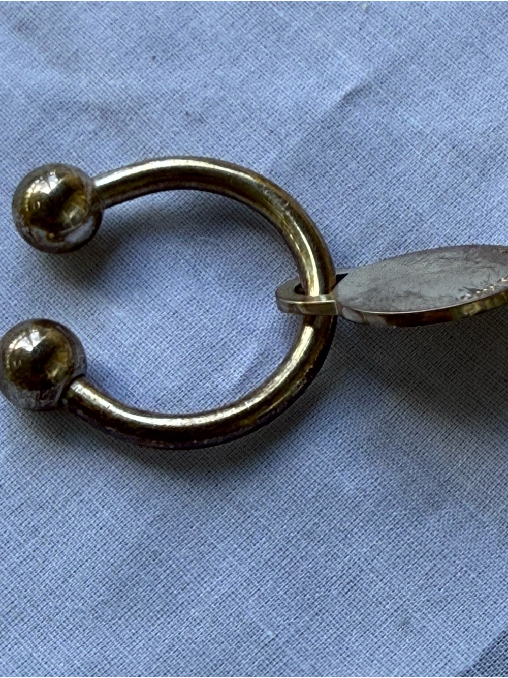 Vintage 2001 Tiffany & Co. Sterling Silver Horseshoe keychain Monogrammed